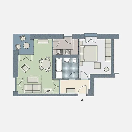 Kaiservillen - Mit 1 Schlafzimmer Und Terrasse D104